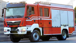 Built in compartment for connection to flexible hose Ø 60 mm with bayonet tank cap for fire fighting vehicles
