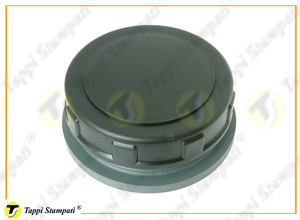 D.120 threded tank cap in plastic material passage diameter 80 mm with flanged filler neck