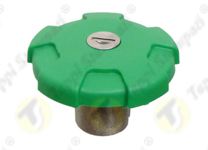 Green D.76 bayonet tank cap with key passage diameter 40 mm in plastic and steel