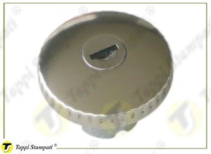 TED tank cap with key internal bayonet coupling passage diameter 30 mm in steel and stainless steel